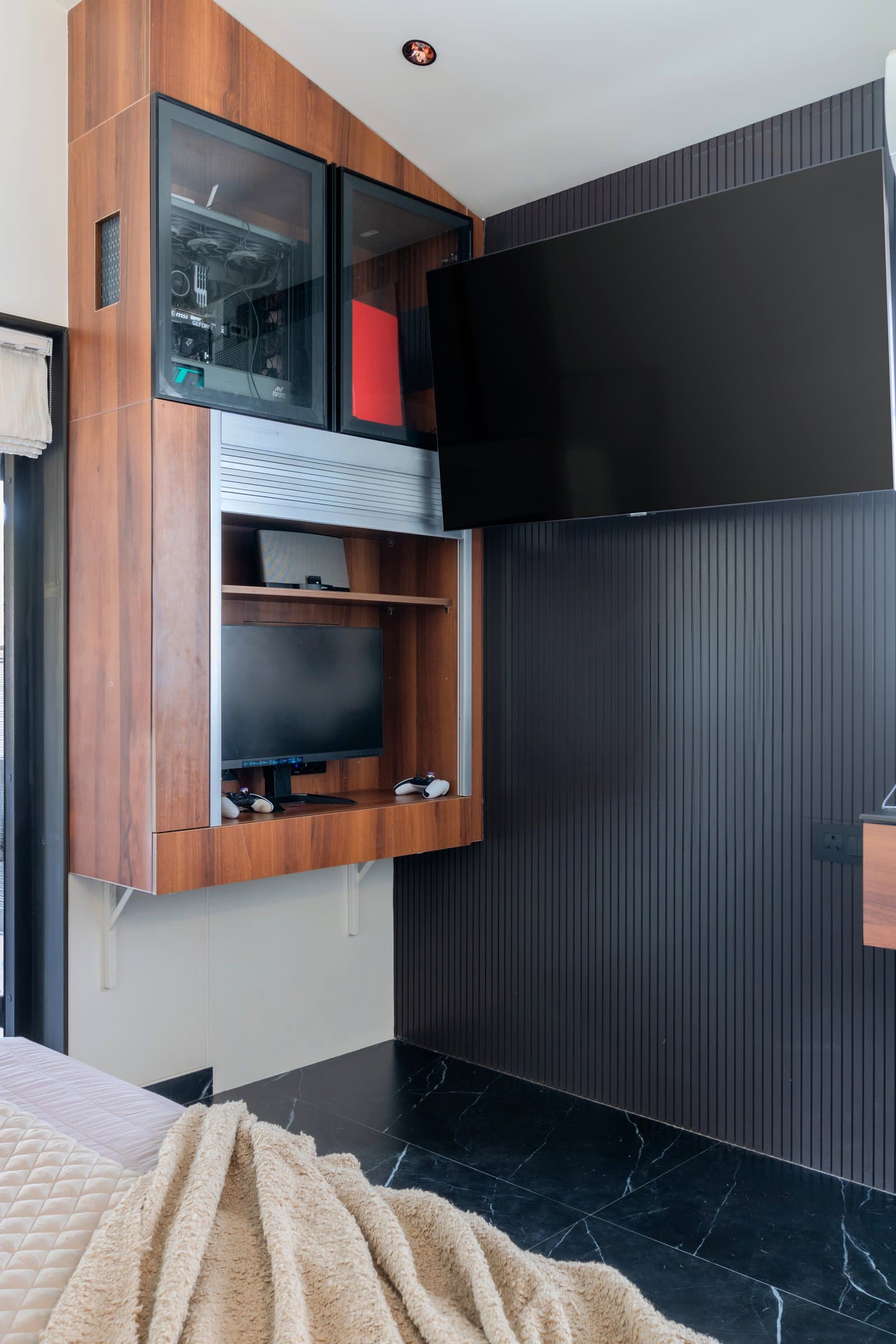 A 700 sq. ft. bedroom where storage disappears into every corner — photo 8 of 23